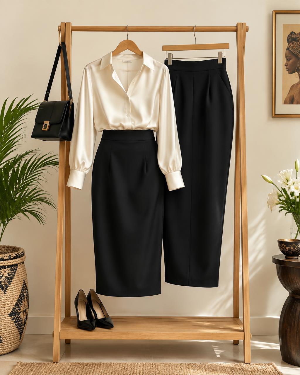 Ensemble satin & jupe